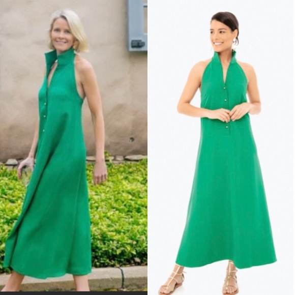 Tuckernuck Dresses & Skirts - Tuckernuck Emerald Green Halter Maxi Dress